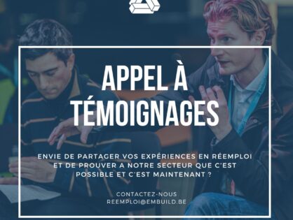 APPEL À TÉMOIGNAGES : envie de partager vos expériences en réemploi ?